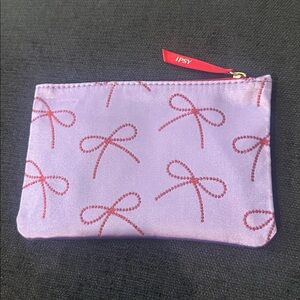 $3 or Free with Bundle🎁 Light Purple IPSY bag with Red Bow Design